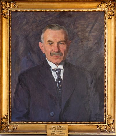 Målat porträtt på Anders Johan Bärg
